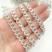 Y5SS. Sterling Silver Smooth Curb Link Chain